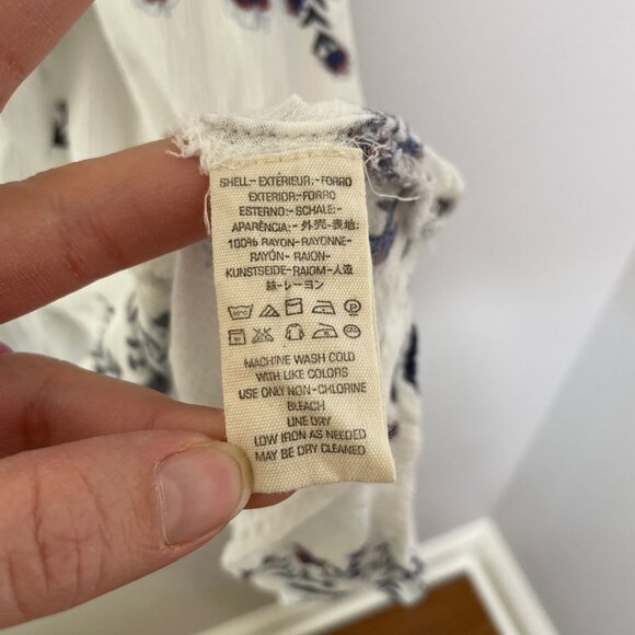 Free People Tree Swing Tank Top Size Small Ivory Sleeveless Mini Dress Floral - Picture 8 of 10